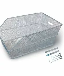 Basil Kurv Til Bagagebærer CENTO 45x30x20 Cm Sølv