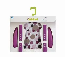 Qibbel Styling Set Deluxe Til Frontmonteret Barnestol Lilla Prikker