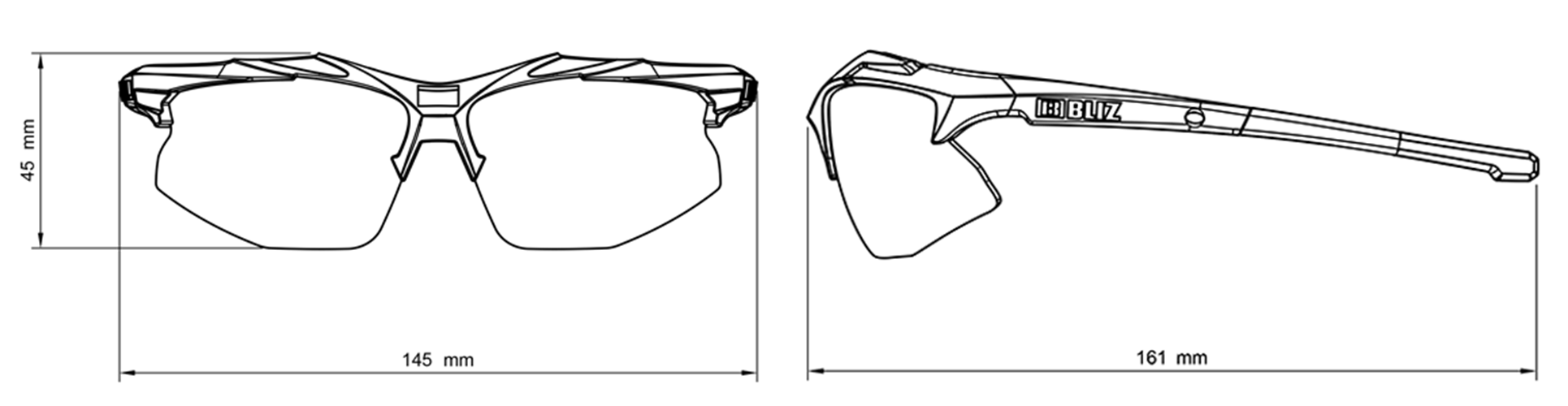 Bliz Hybrid Cykelbriller Mat Sort Med Ekstra Linser - Billede 3