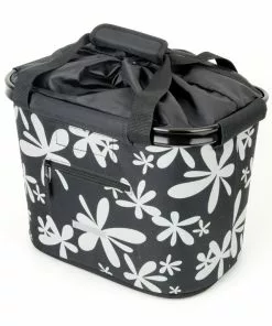 BlueBird Cykelkurv/taske Med Klikbeslag Sort Blomst