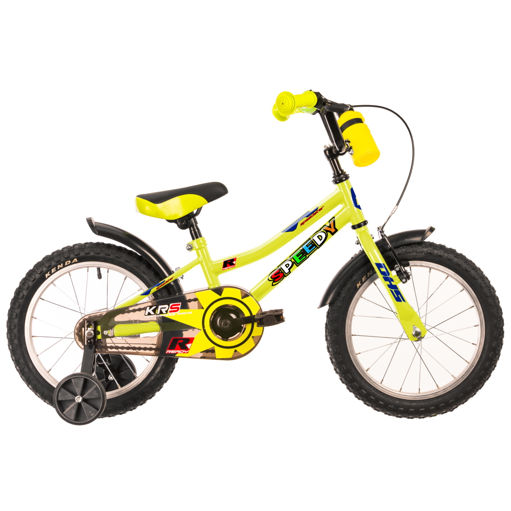 Devron DHS Drengecykel 16" Speedy Gul 1 Devron DHS Drengecykel 16" Speedy Gul