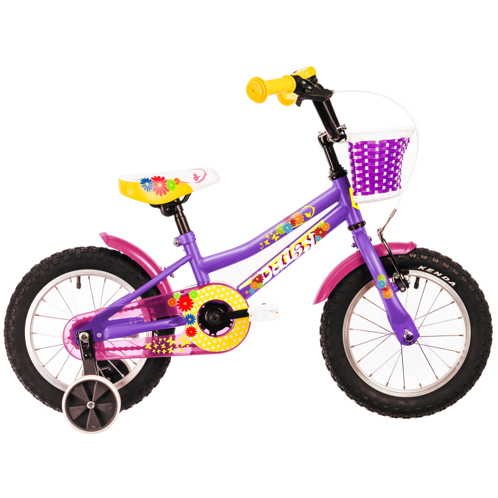 Devron DHS Pigecykel 14" Daisy, Lilla 1 Devron DHS Pigecykel 14" Daisy, Lilla