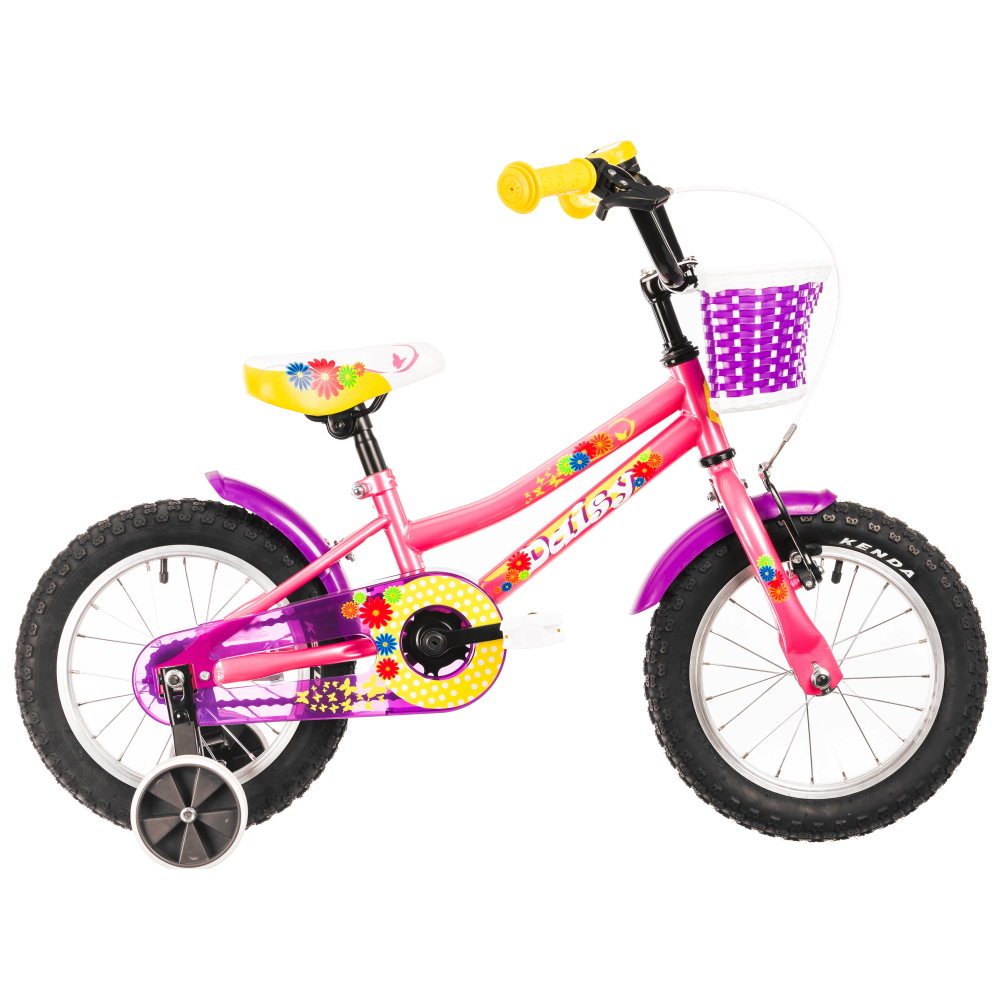 Devron DHS Pigecykel 14" Daisy, Pink 1 Devron DHS Pigecykel 14" Daisy, Pink