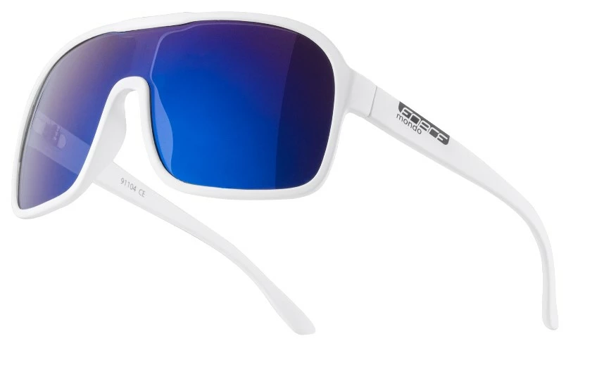 Force Mondo Cykelbriller Mat Hvid / Blå Linse 1 Force Mondo Cykelbriller Mat Hvid / Blå Linse