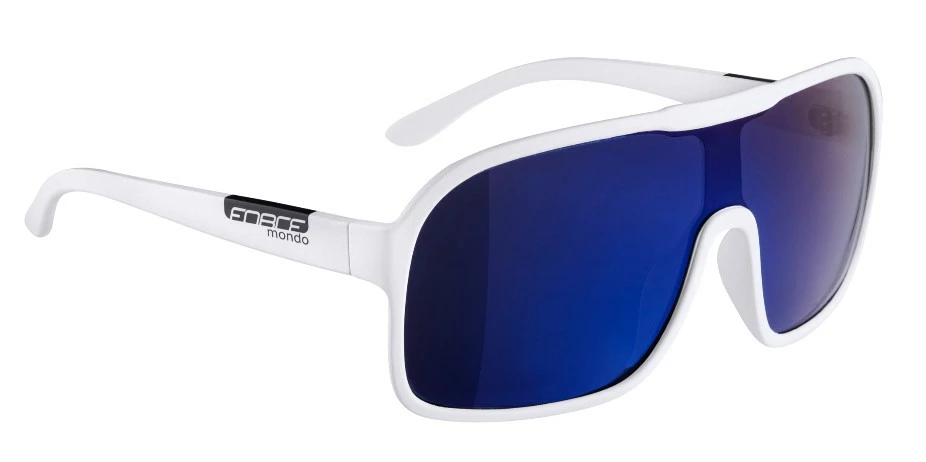 Force Mondo Cykelbriller Mat Hvid / Blå Linse 2 Force Mondo Cykelbriller Mat Hvid / Blå Linse - Billede 2