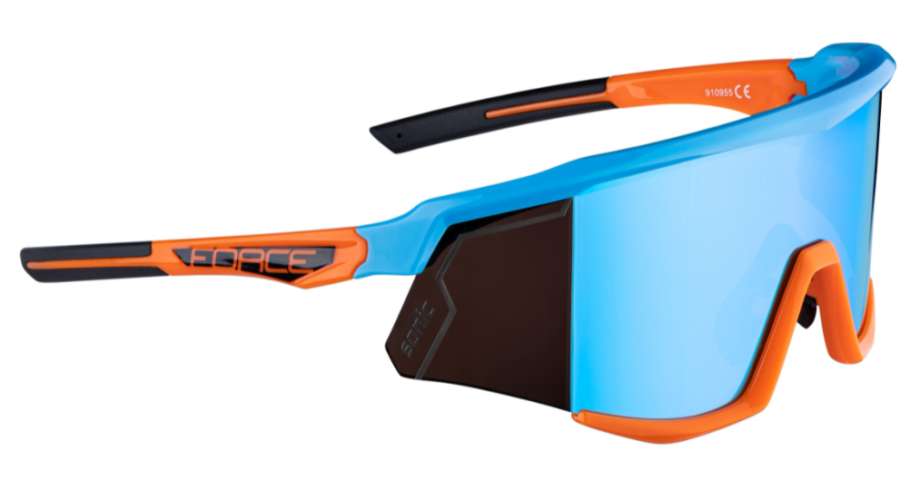 Force Sonic Cykelbriller Blå/Orange Blå Linse 2 Force Sonic Cykelbriller Blå/Orange Blå Linse - Billede 2