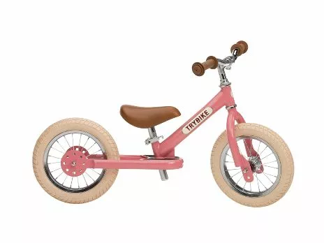 Trybike Balance / Løbecykel 2 Hjul Vintage Pink 1 Trybike Balance / Løbecykel 2 Hjul Vintage Pink