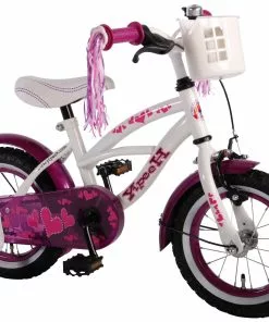 Volare Heart Cruiser Pigecykel 12" Hvid/Pink