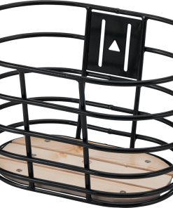 28" Sort Norden Kurv Med Mørk Træbund